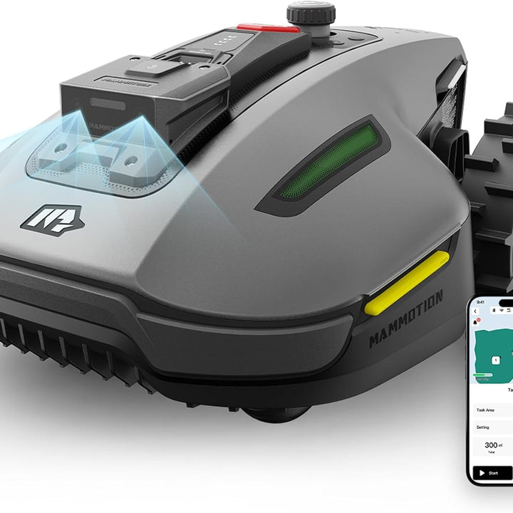 Mammotion YUKA mini 700H Robot Lawn Mower for 0.17 Acre, Max.0.35 Acre, No Wire, No RTK Installation, Free NetRTK+AI Vision Positioning, 45% Slope, Cutting Height 2''~3.5'', 15 Mowing Zones