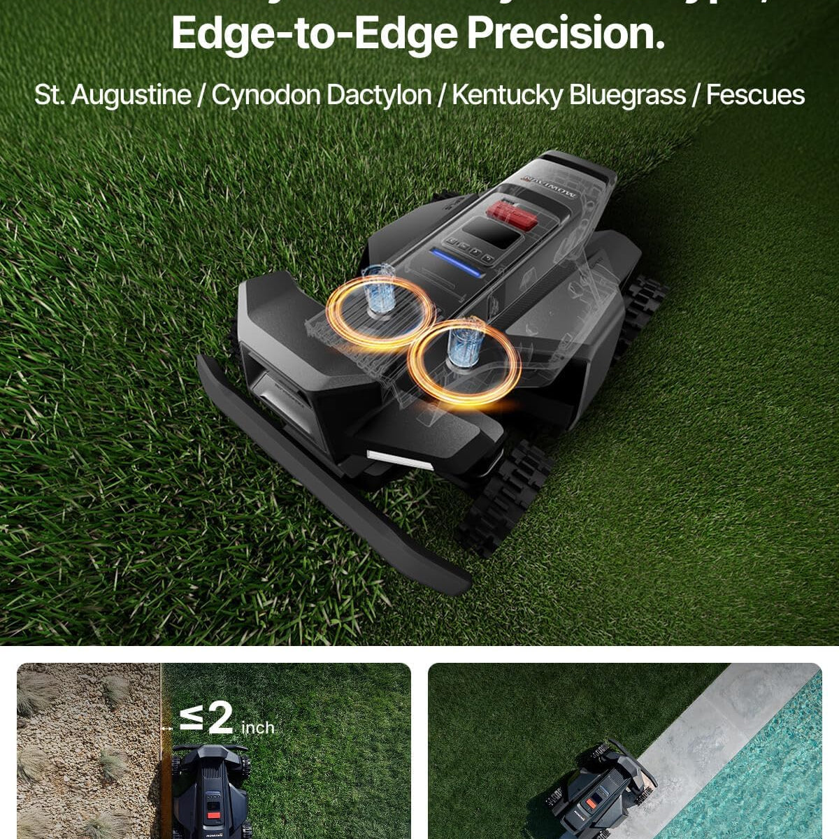 Segway Navimow X430 Robot Lawn Mower Wire Free, for up to 1 Acre, 4WD for 84% Slopes, Zero-Turn for Damage-Free Mowing, ORV-Tuned Lawnmower, MowMentum with 2 × 180W Motors, 0.75–4 in Cutting Height