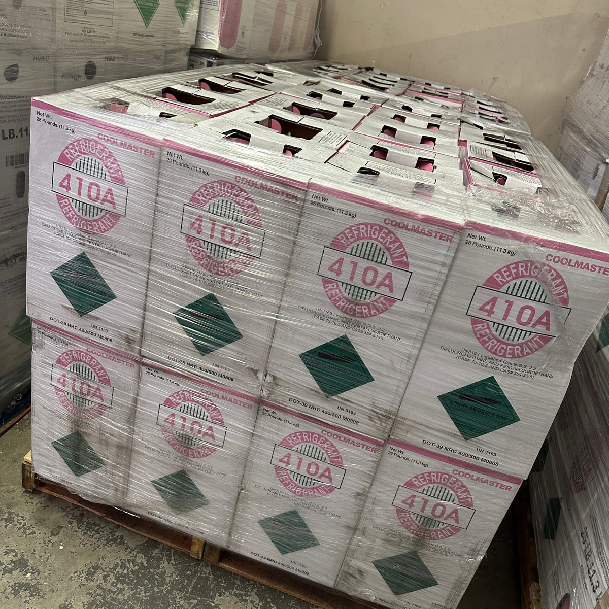 Full Pallet – 40 × 25lb R-410A Refrigerant – Made in USA