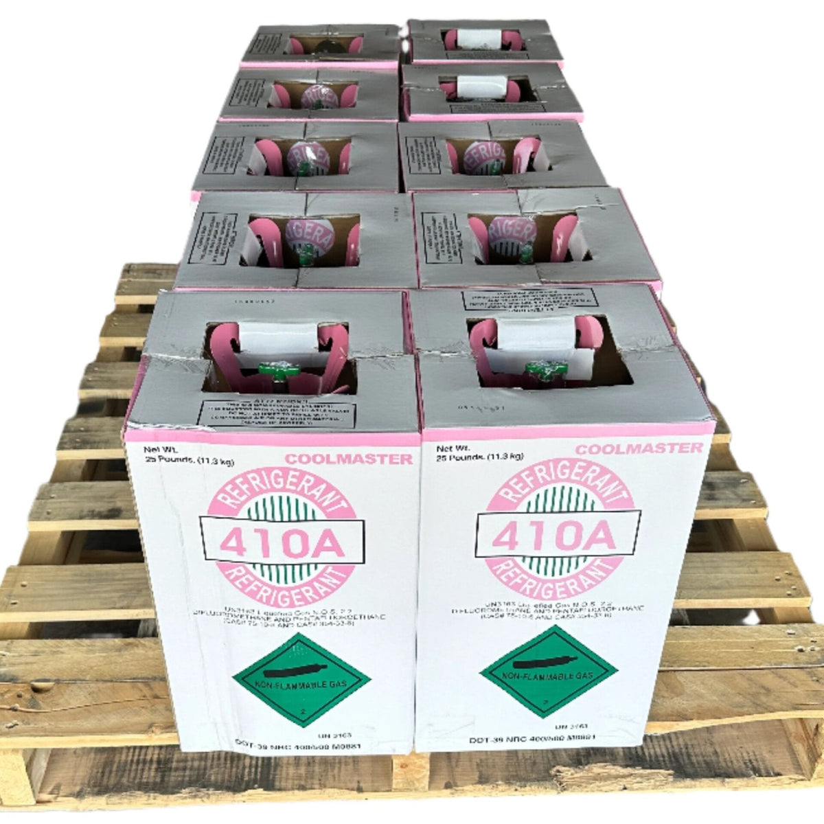 Pack of 10 × 25lb R-410A Refrigerant – Made in USA
