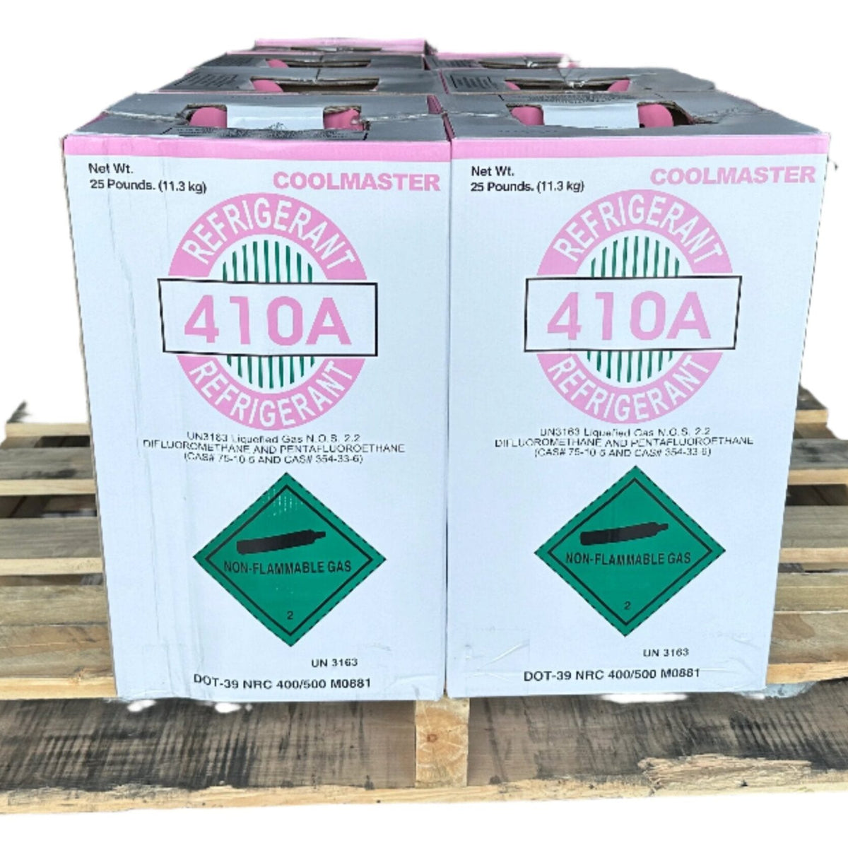 Pack of 10 × 25lb R-410A Refrigerant – Made in USA
