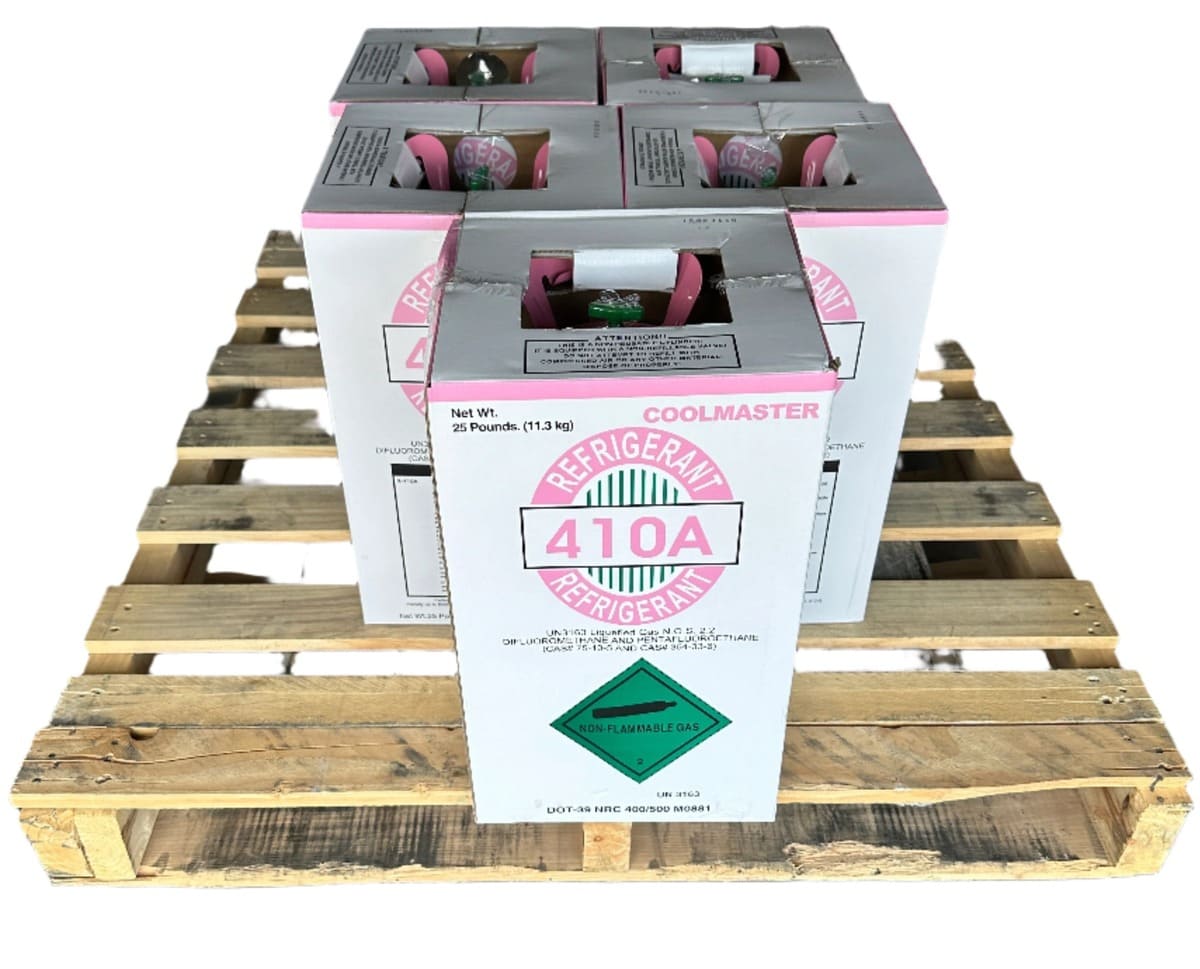Pack of 5 × 25lb R-410A Refrigerant – Made in USA
