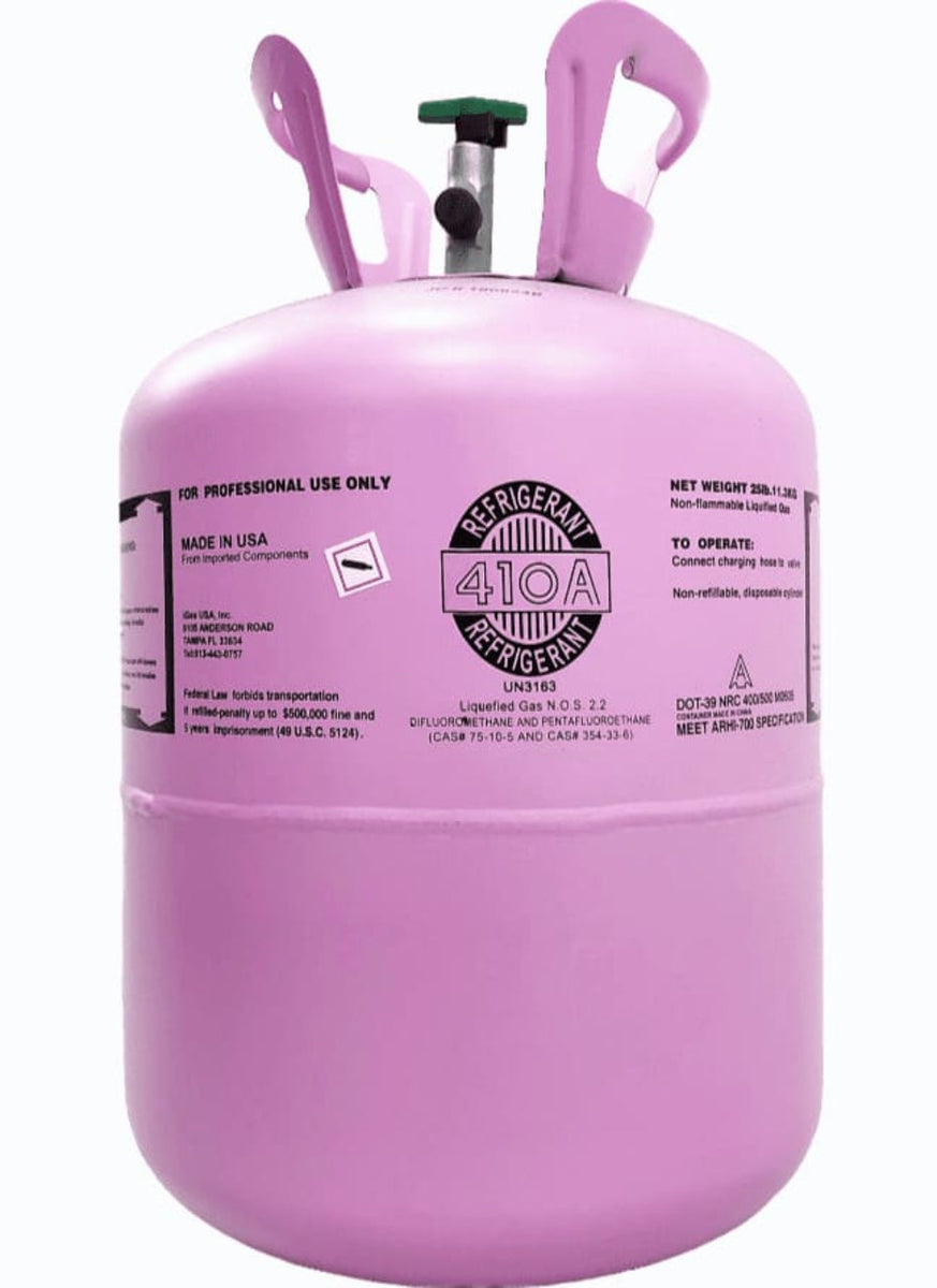 25lb R-410A Refrigerant, Virgin Sealed, HVAC Use – Made in USA