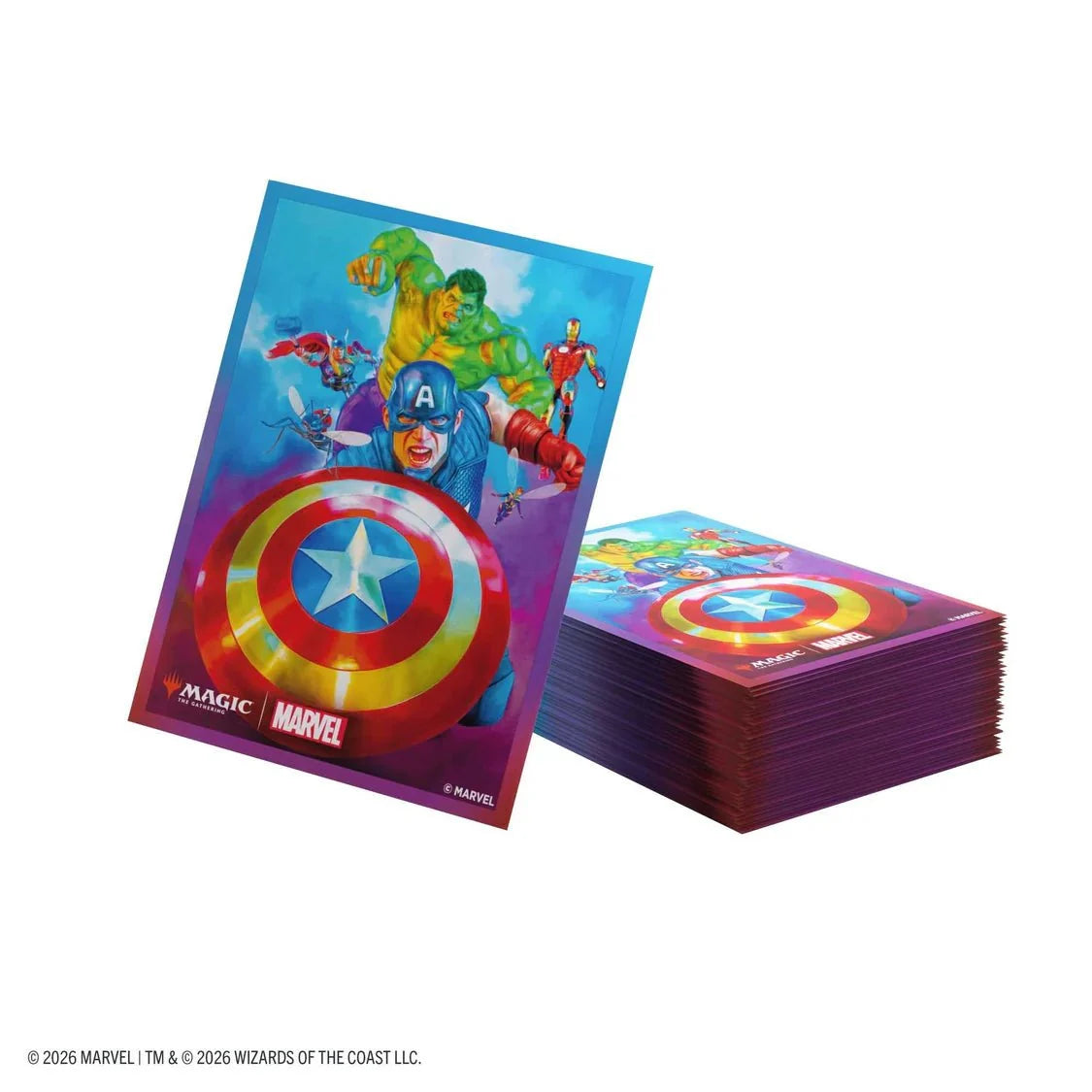Gamegenic - Magic: The Gathering Marvel Super Heroes Premium Art Sleeves - Captain America, Team Leader