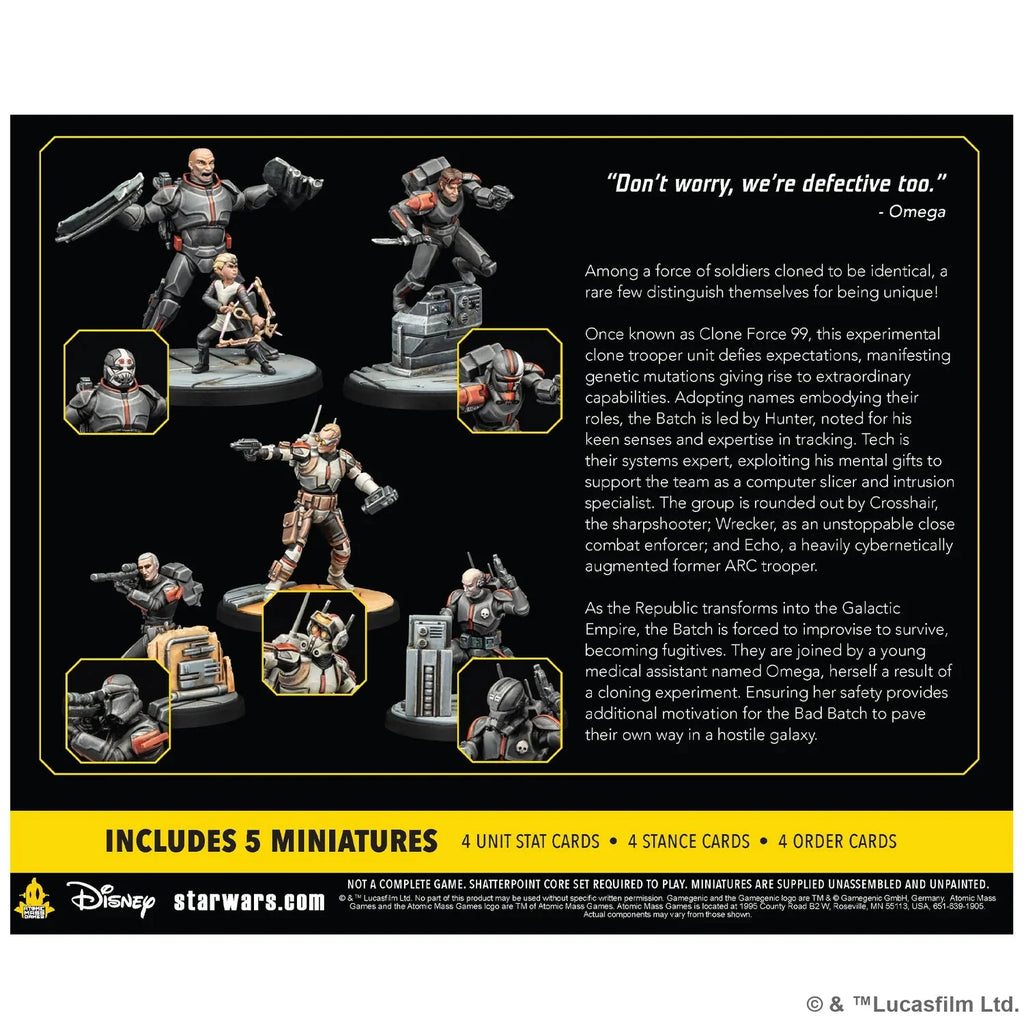 Star Wars Shatterpoint: Clone Force 99 - Bad Batch Squad Pack