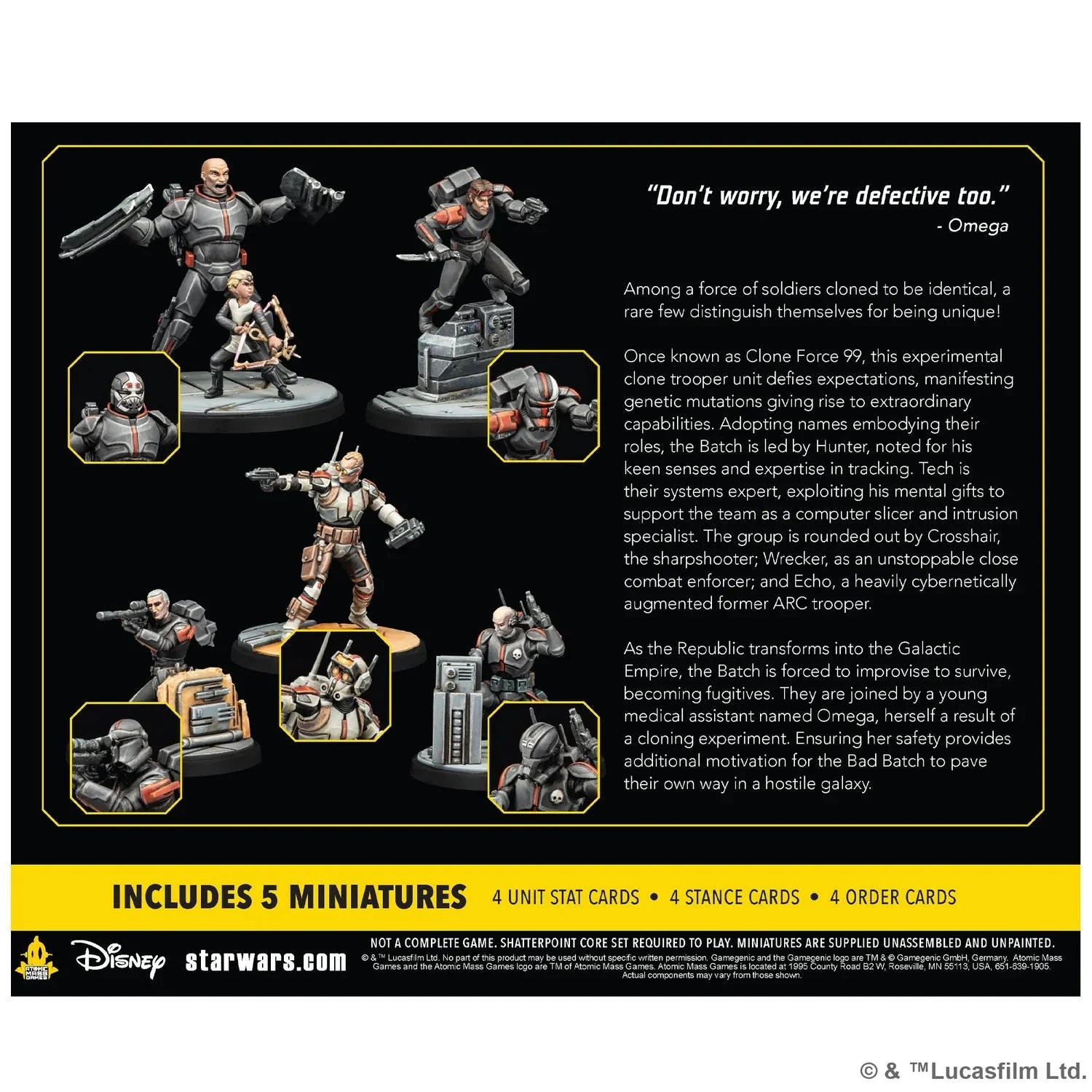 Star Wars Shatterpoint: Clone Force 99 - Bad Batch Squad Pack