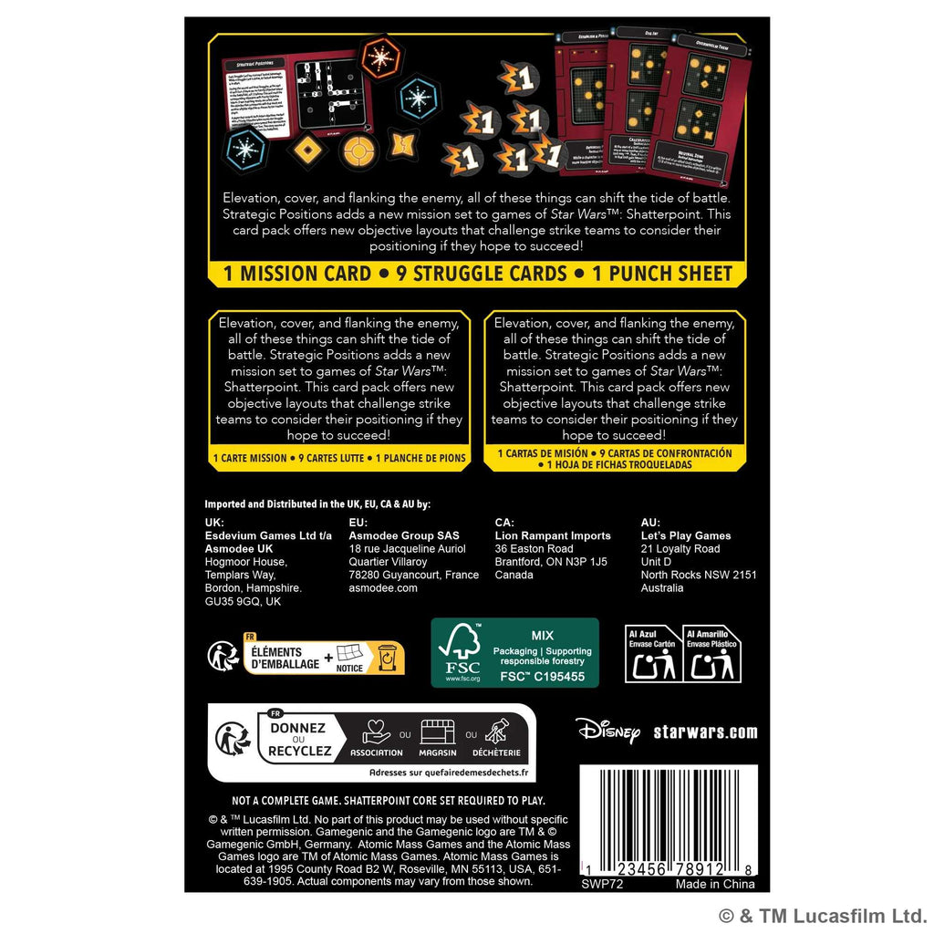 Star Wars: Shatterpoint Strategic Positions Mission Card Pack