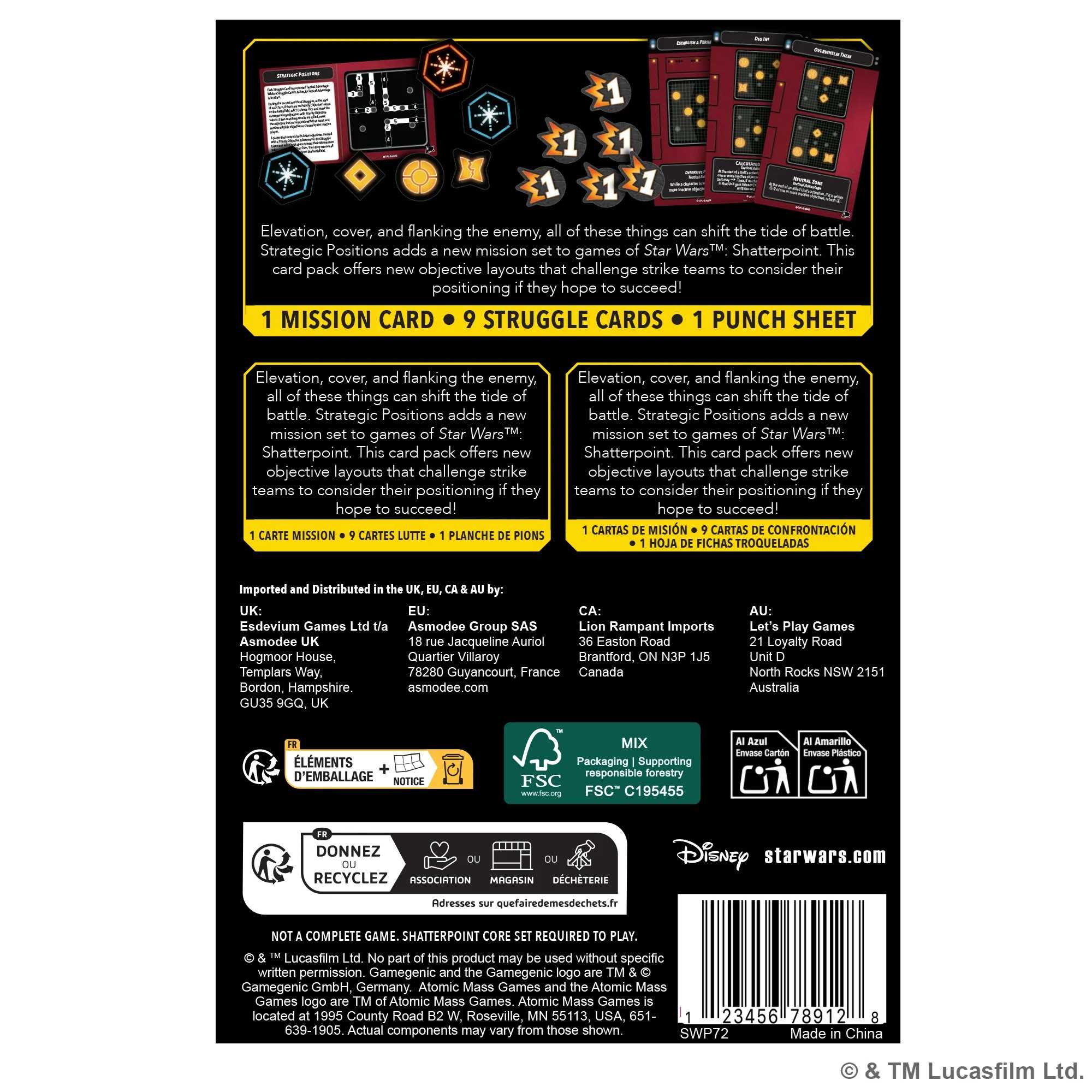 Star Wars: Shatterpoint Strategic Positions Mission Card Pack