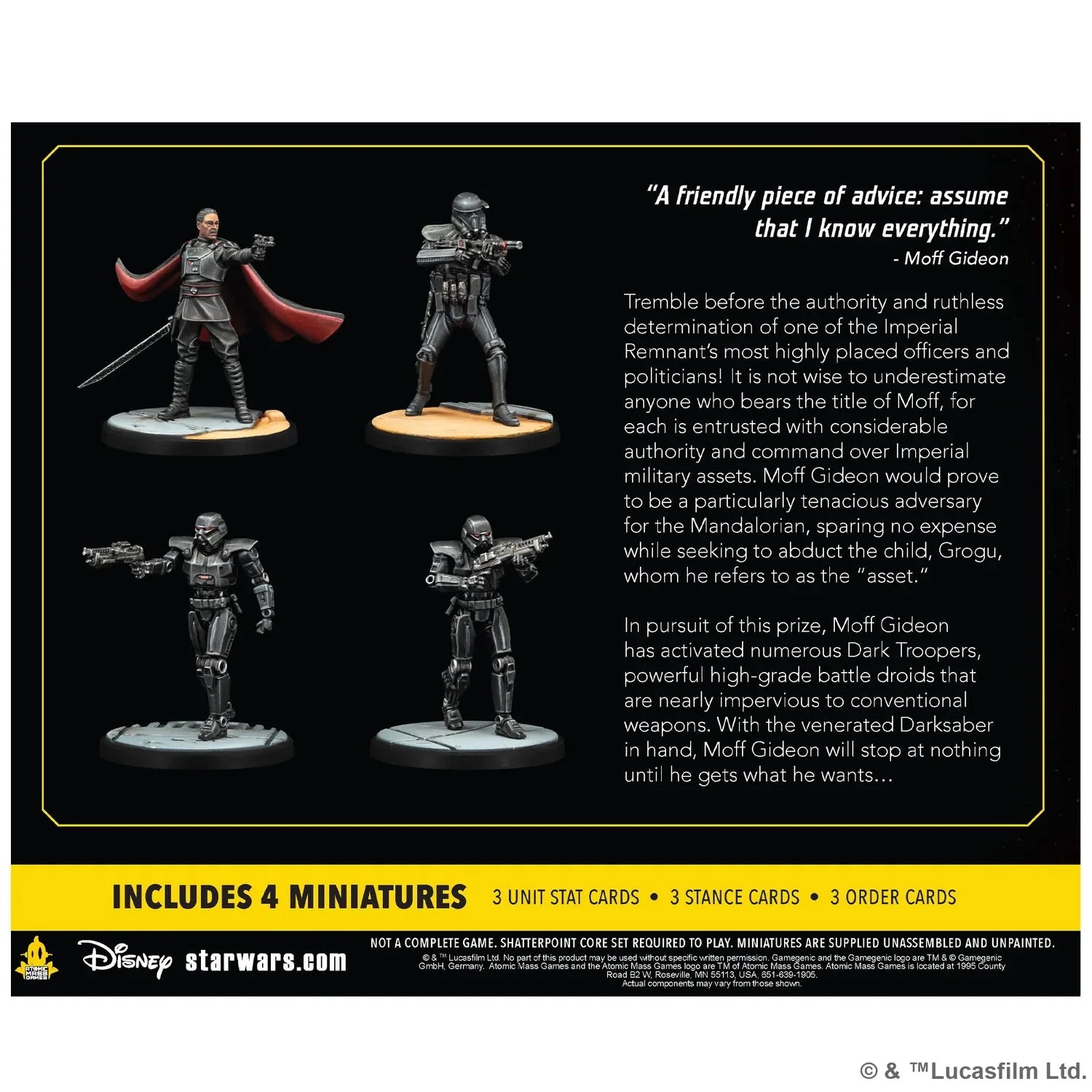 Star Wars Shatterpoint: You Have Something I Want - Moff Gideon Squad Pack
